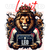 Roi Lion Leo avec couronne