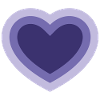 Heart Concentric Purple
