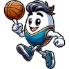 Uovo di basket di Pasqua Decorazione sportiva dell'uovo di Pasqua