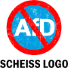 ANTI AFD STICKER, SCHEISS LOGO