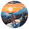Snowboarder in Sunset