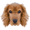 Cocker Spaniel Hund Polygondesign