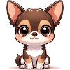 Digital illustration of cute Chihuahua