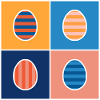 Striped Easter Eggs