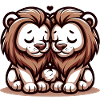 Two Lions In Love