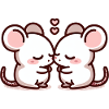 Deux souris amoureuses