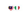Malaisie Italie Heartbeat Flag Malaisien