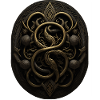 Maya Schwarz-Gold-Monogramm