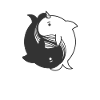 Baleines Symbole Yin et Yang