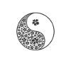 Feuilles Symbole Yin et Yang