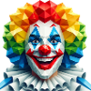 Déguisement de Clown Effrayant Polygone
