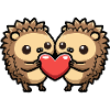 Hedgehog Comic Couple Love