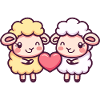 Sheep Comic Couple Love