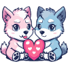 Wolf Comic Couple Love