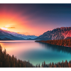 Sunset in the mountains