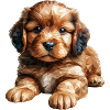 Polygone de chiot mignon