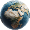 Planète Terre Polygone