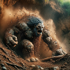 Troll émergeant du sol
