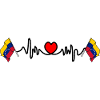 Cardio heart with flag Venezuela