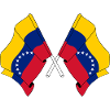 Two flags crossed of Venezuela
