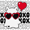 Valentinsdag xoxo xoxo knus kys kærlighed i kærlighed