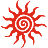 Spiral Red Sun