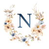 N Monogramm , Floral, Boho