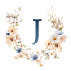 J Monogramm , Floral, Boho