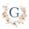 G Monogramm , Floral, Boho