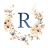 R Monogramm , Floral, Boho