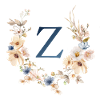 Z Monogram, Floral, Boho
