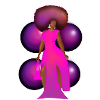 PINK AFRO BUBBLE WOMAN