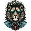 Lion élégant