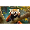 Cute animals chilling – red panda