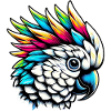 Cockatoo parrot with crest