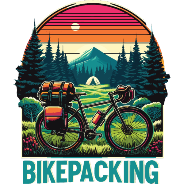 Koszulka "Bikepacking dla fanów wypraw rowerowych gravelem"