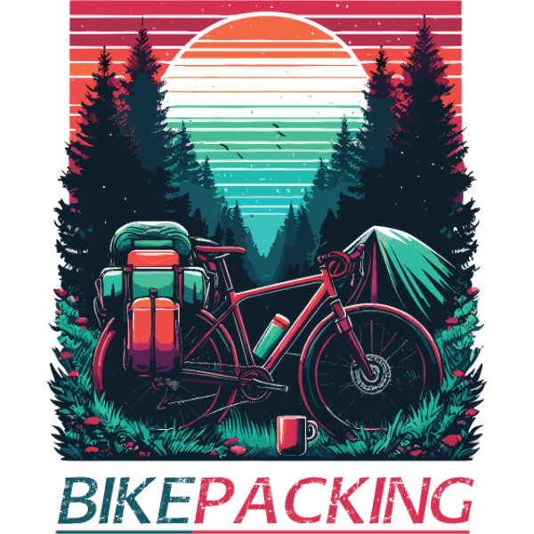 Koszulka "Bikepacking - wyprawa rowerem gravel ku przyrodzie"