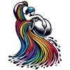 Aquarius Zodiac Elegant Rainbow Design