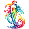 Jungfrau Sternzeichen Lebendiges Regenbogen-Design