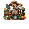 Thanksgiving Garden Turkey Gardener Vegetables