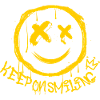 Graffiti emoticon keep on smiling
