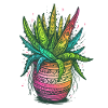 Aloe Vera Psychedelic Succulent Plant Gardener