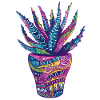 Aloe Vera Psychedelic Succulent Plant Garden