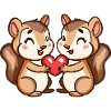 Squirrel Comic Couple Love