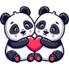 Panda Comic Couple Love