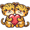 Leopard Comic Couple Love