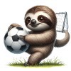 Faultier mit Fußball