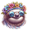 Faultier Hippie