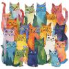 Bunte Katzen