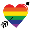 Pfeil Regenbogenherz Stolz